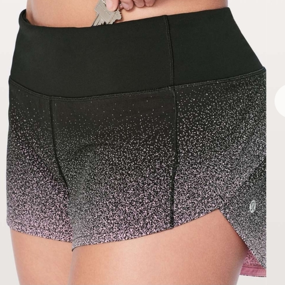 lululemon athletica Pants - Lululemon speed up short ombre speckle pink black